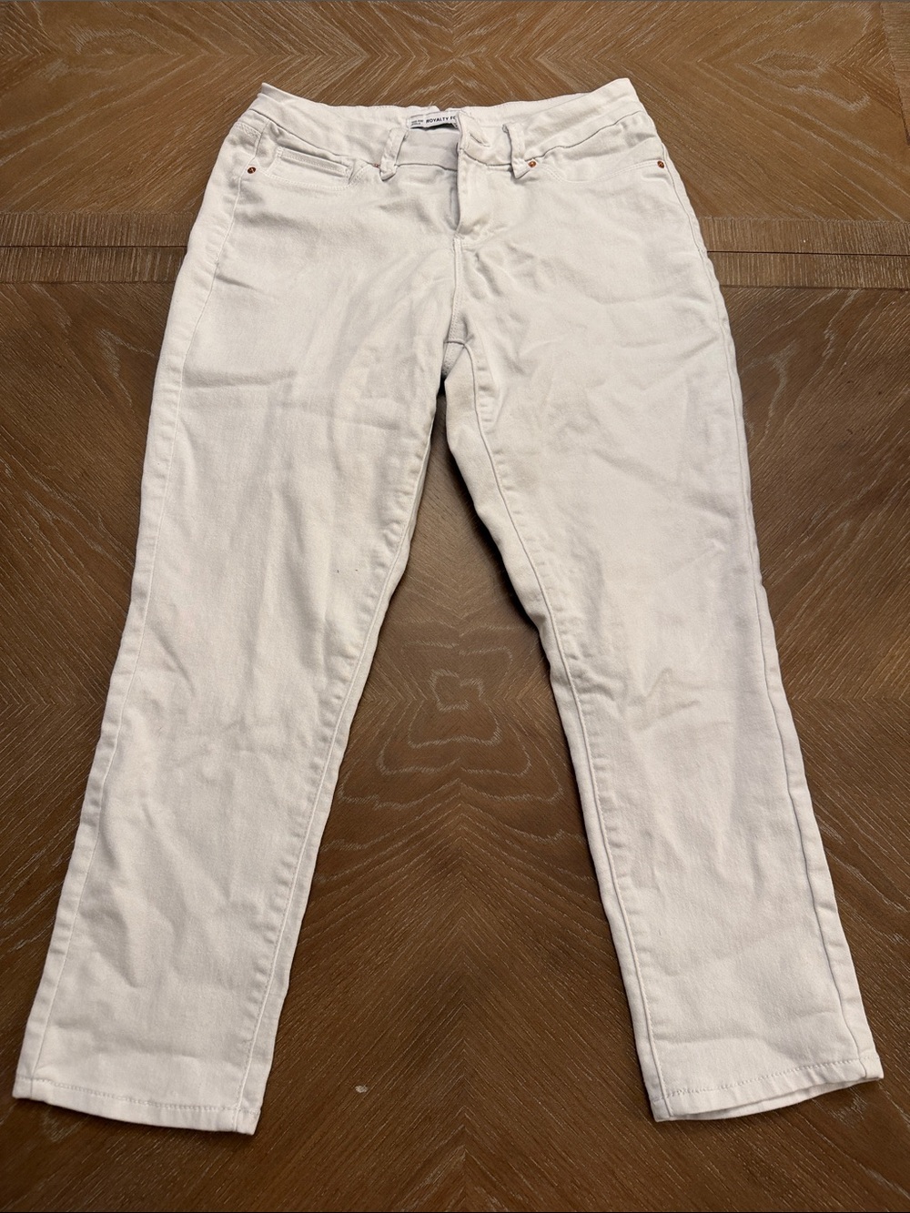 Royalty For Me White Jeans with Rose Gold Hardware